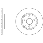 Apec Blue Vented Brake Disc (SDK6280) Front Axle