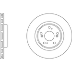 Apec Blue Vented Brake Disc (SDK6281) Fits: Honda Front Axle