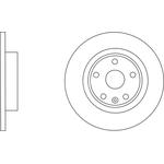 Apec Blue Solid Brake Disc (SDK6283) Rear Axle