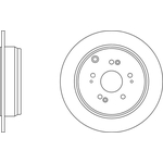 Apec Blue Solid Brake Disc (SDK6284) Fits: Honda Rear Axle