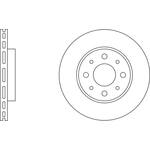Apec Blue Vented Brake Disc (SDK6285) Fits: Fiat Front Axle