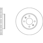 Apec Blue Vented Brake Disc (SDK6286) Front Axle