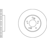 Apec Blue Vented Brake Disc (SDK6289) Fits: Honda Front Axle