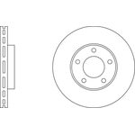 Apec Blue Vented Brake Disc (SDK6290) Fits: Mazda Front Axle