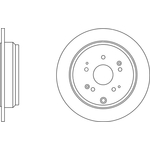 Apec Blue Solid Brake Disc (SDK6291) Fits: Honda Rear Axle