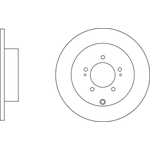 Apec Blue Solid Brake Disc (SDK6293) Rear Axle