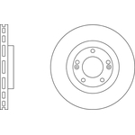 Apec Blue Vented Brake Disc (SDK6295) Front Axle