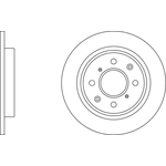 Apec Blue Solid Brake Disc (SDK6296) Fits: Honda Rear Axle