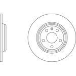 Apec Blue Solid Brake Disc (SDK6298) Fits: Audi Rear Axle