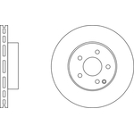 Apec Blue Vented Brake Disc (SDK6300) Fits: Mercedes Front Axle