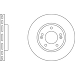 Apec Blue Vented Brake Disc (SDK6301) Front Axle