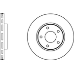 Apec Blue Vented Brake Disc (SDK6303) Fits: Nissan Front Axle