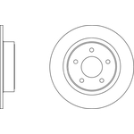 Apec Blue Solid Brake Disc (SDK6304) Fits: Ford Rear Axle