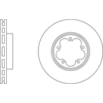 Apec Blue Vented Brake Disc (SDK6307) Fits: Ford Front Axle