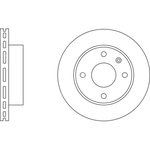 Apec Blue Vented Brake Disc (SDK6312) Fits: Ford Front Axle