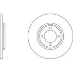 Apec Blue Solid Brake Disc (SDK6314) Front Axle