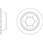 Apec Blue Vented Brake Disc (SDK6316) Rear Axle