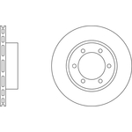 Apec Blue Vented Brake Disc (SDK6319) Front Axle