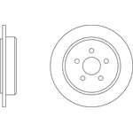 Apec Blue Solid Brake Disc (SDK6322) Fits: Chrysler Rear Axle