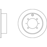 Apec Blue Solid Brake Disc (SDK6325) Fits: Mitsubishi Rear Axle