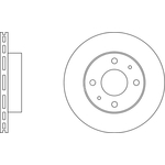 Apec Blue Vented Brake Disc (SDK6329) Fits: Suzuki Front Axle