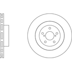 Apec Blue Vented Brake Disc (SDK6332) Fits: Subaru Front Axle
