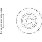 Apec Blue Vented Brake Disc (SDK6339) Fits: Chrysler Front Axle