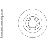 Apec Blue Vented Brake Disc (SDK6342) Fits: Mitsubishi Front Axle