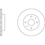 Apec Blue Vented Brake Disc (SDK6343) Fits: Daihatsu Front Axle