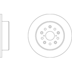 Apec Blue Solid Brake Disc (SDK6350) Rear Axle