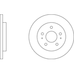Apec Blue Solid Brake Disc (SDK6353) Fits: Daihatsu Front Axle