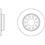 Apec Blue Solid Brake Disc (SDK6355) Rear Axle