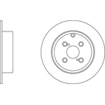 Apec Blue Solid Brake Disc (SDK6357) Fits: Toyota Rear Axle