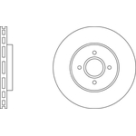 Apec Blue Vented Brake Disc (SDK6359) Fits: Ford Front Axle