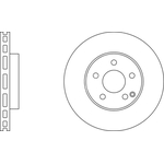 Apec Blue Vented Brake Disc (SDK6366) Fits: Mercedes Front Axle