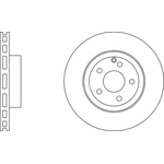 Apec Blue Vented Brake Disc (SDK6368) Fits: Mercedes Front Axle
