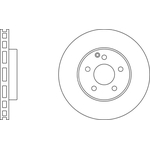 Apec Blue Vented Brake Disc (SDK6372) Fits: Mercedes Front Axle