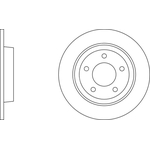Apec Blue Solid Brake Disc (SDK6373) Fits: Mazda Rear Axle