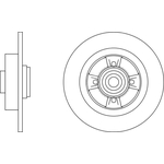 Apec Blue Solid Brake Disc (SDK6374) Fits: Renault Rear Axle