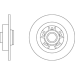 Apec Blue Solid Brake Disc (SDK6375) Fits: Renault Rear Axle