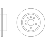 Apec Blue Solid Brake Disc (SDK6381) Fits: Saab Rear Axle