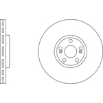 Apec Blue Vented Brake Disc (SDK6383) Fits: Renault Front Axle