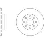 Apec Blue Vented Brake Disc (SDK6386) Front Axle