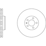 Apec Blue Vented Brake Disc (SDK6387) Fits: Audi Front Axle