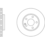 Apec Blue Vented Brake Disc (SDK6388) Fits: Mercedes Front Axle
