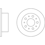 Apec Blue Solid Brake Disc (SDK6389) Rear Axle