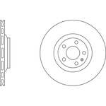 Apec Blue Vented Brake Disc (SDK6390) Fits: Audi Rear Axle