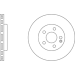 Apec Blue Vented Brake Disc (SDK6391) Fits: Mercedes Front Axle