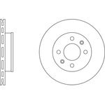 Apec Blue Vented Brake Disc (SDK6392) Fits: Hyundai Front Axle
