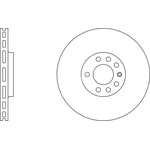 Apec Blue Vented Brake Disc (SDK6396) Front Axle